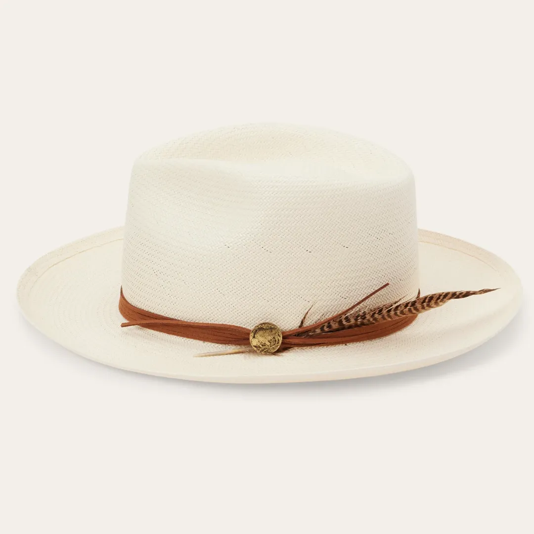 Tallahassee Shantung Straw Fedora-Stetson New