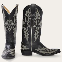 Tina  White Flame Embroidered Cowboy Boot-Stetson Discount