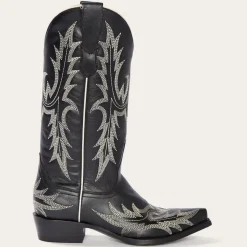 Tina  White Flame Embroidered Cowboy Boot-Stetson Discount