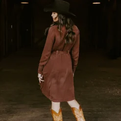 Tobacco Tencel Western Dress-Stetson Best