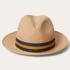 Triad Straw Fedora-Stetson Discount