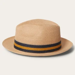 Triad Straw Fedora-Stetson Discount