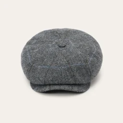 Wool Herringbone Hatteras Cap-Stetson
