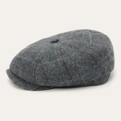 Wool Herringbone Hatteras Cap-Stetson