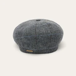 Wool Herringbone Hatteras Cap-Stetson